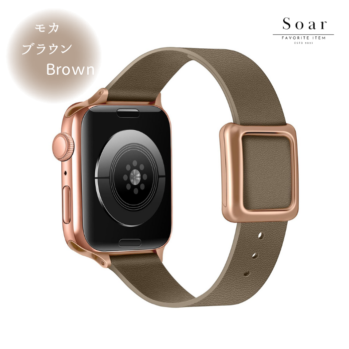 Soar｜ Luna ルナ ｜ ソア アップルウォッチバンド【38mm/40mm/41mm】対応 Luna ルナ GL-AWB001 可愛い かわいい フェミニン 腕時計 時計 ベルト バンド レディース スマートウォッチ プレゼント apple watch series1.2.3.4.SE.5.6.7.8 38mm 40mm 41mm カバー レザー