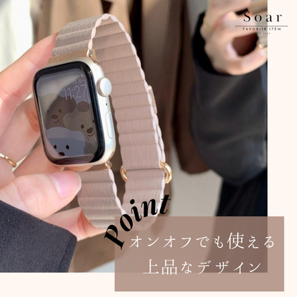Soar｜Grace グレイス｜Soar ソア アップルウォッチバンド【38mm/40mm/41mm】対応 Grace グレイス gl-awb003 マグネット スモーキー かわいい フェミニン ベルト バンド レディース ブランド プレゼント くすみ 上品 大人っぽい 落ち着いた 品 クラシカル apple watch series1.2.3.4.SE.5.6.7.8