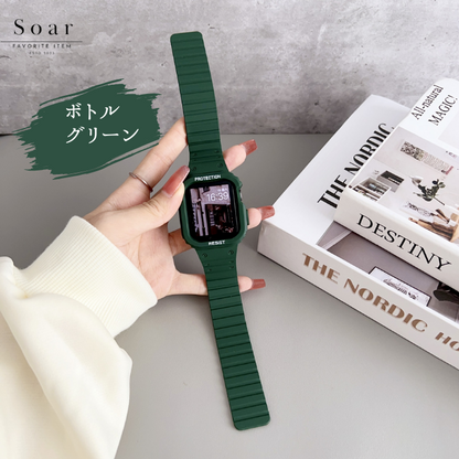 Soar｜Trail トレイル｜Soar ソア アップルウォッチバンド【40mm/41mm】対応 Trail トレイル gl-awb004 マグネット式バンド かっこいい クール スポーティ アウトドア 耐衝撃 山ガール ボーイッシュ女子 ベルト バンド レディース プレゼント apple watch series1.2.3.4.SE.5.6.7.8 カバー シリコン