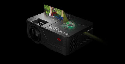 エアリア  LEDプロジェクター 第３世代 PJHD03B ワイヤレス接続 LED プロジェクター 三脚付属 小型 最大150インチ相当 大画面 フルHD 内蔵スピーカー 2500ルーメン 明るい スマホ ゲーム機器 パソコン DVDプレーヤー接続可 LED PROJECTOR3