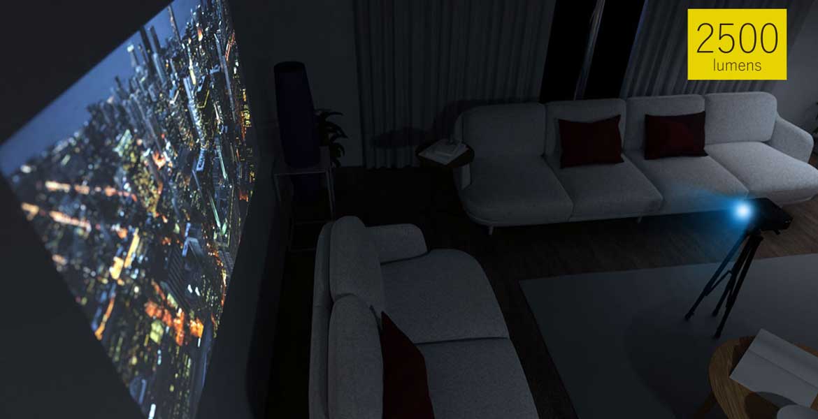 エアリア  LEDプロジェクター 第３世代 PJHD03B ワイヤレス接続 LED プロジェクター 三脚付属 小型 最大150インチ相当 大画面 フルHD 内蔵スピーカー 2500ルーメン 明るい スマホ ゲーム機器 パソコン DVDプレーヤー接続可 LED PROJECTOR3