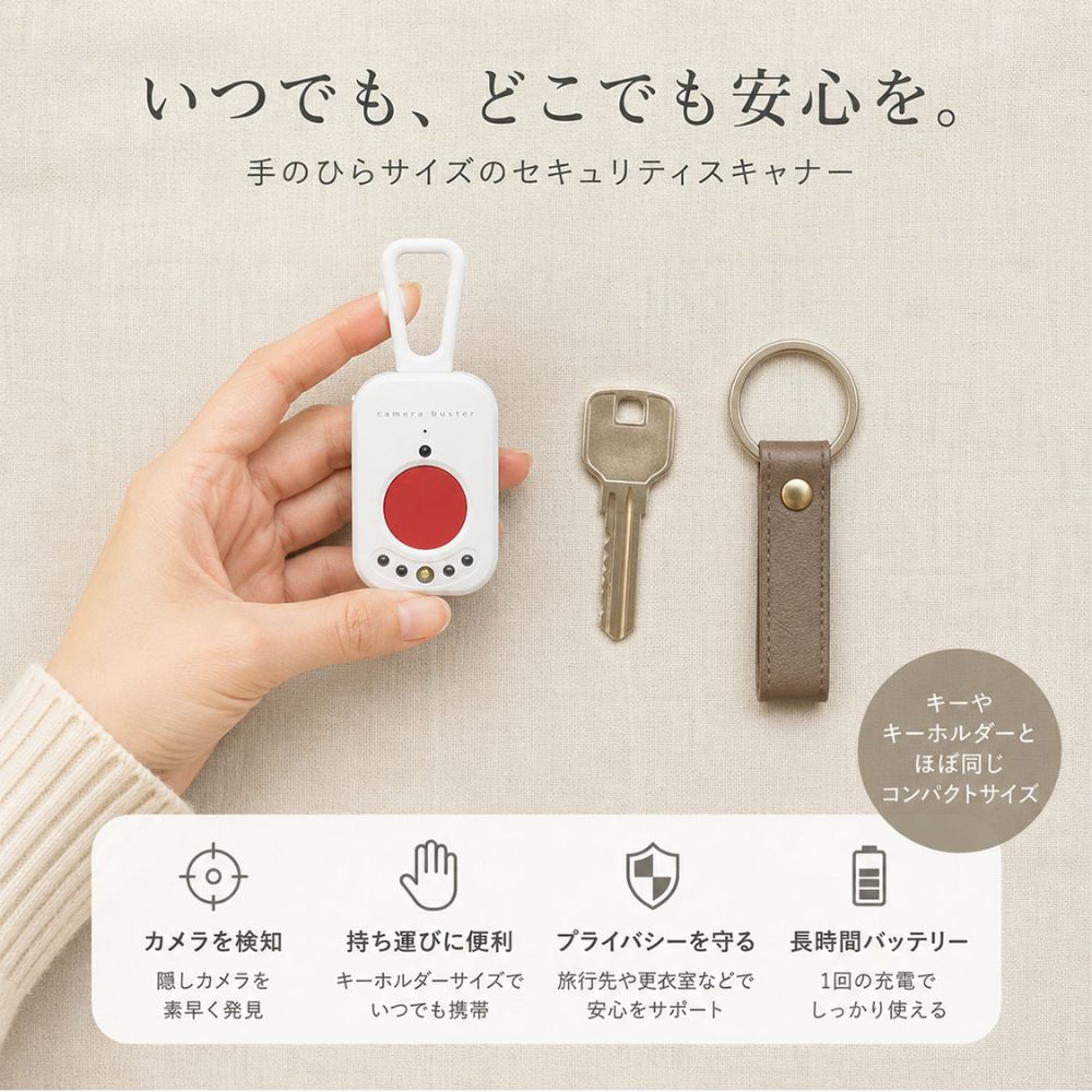 camera buster カメラバスター カメラ発見器 赤外線検知＋レンズ探索の