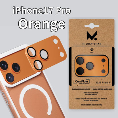 【direct！choice】M.Craftsman CamPlate カメラレンズプロテクター iPhone17 iPhone17Pro iPhone17ProMax iPhone Air 高品質アルミ 9H硬度 貼付け簡単 エムクラフトマン カムプレート 対応 アルミ合金製 レンズ保護カバー 9H 耐衝撃 耐傷 気泡防止 画質そのまま 高級感 デザイン カメラ保護