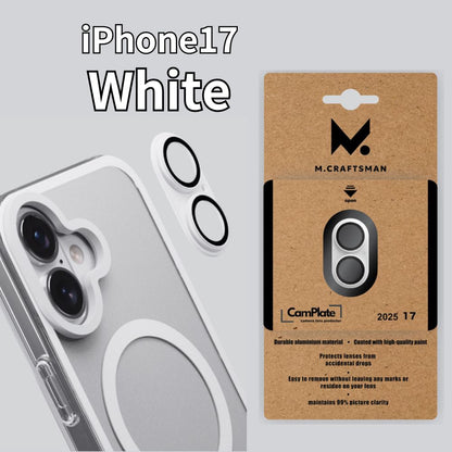 【direct！choice】M.Craftsman CamPlate カメラレンズプロテクター iPhone17 iPhone17Pro iPhone17ProMax iPhone Air 高品質アルミ 9H硬度 貼付け簡単 エムクラフトマン カムプレート 対応 アルミ合金製 レンズ保護カバー 9H 耐衝撃 耐傷 気泡防止 画質そのまま 高級感 デザイン カメラ保護