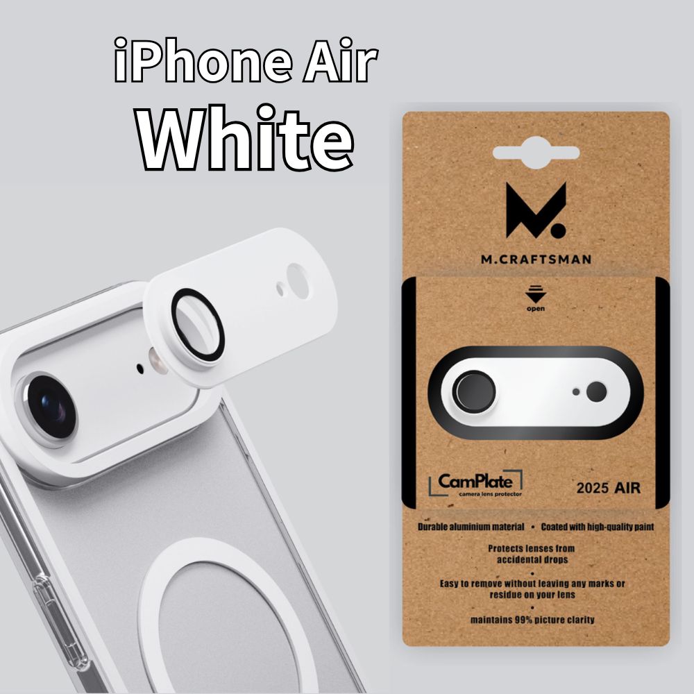 【direct！choice】M.Craftsman CamPlate カメラレンズプロテクター iPhone17 iPhone17Pro iPhone17ProMax iPhone Air 高品質アルミ 9H硬度 貼付け簡単 エムクラフトマン カムプレート 対応 アルミ合金製 レンズ保護カバー 9H 耐衝撃 耐傷 気泡防止 画質そのまま 高級感 デザイン カメラ保護