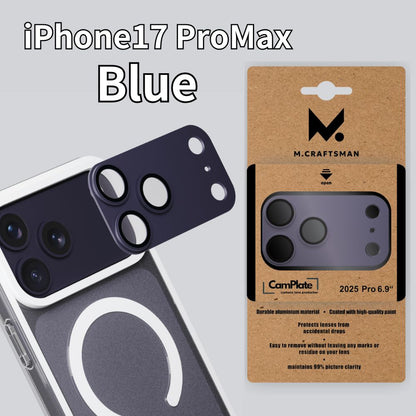 【direct！choice】M.Craftsman CamPlate カメラレンズプロテクター iPhone17 iPhone17Pro iPhone17ProMax iPhone Air 高品質アルミ 9H硬度 貼付け簡単 エムクラフトマン カムプレート 対応 アルミ合金製 レンズ保護カバー 9H 耐衝撃 耐傷 気泡防止 画質そのまま 高級感 デザイン カメラ保護