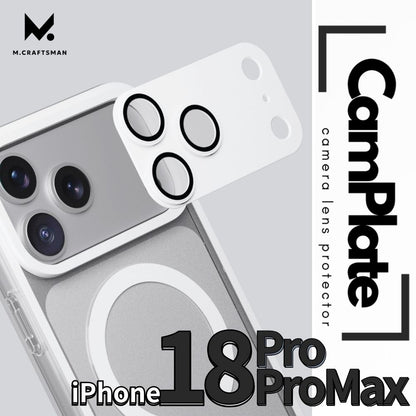 （予約9月下旬発売）【direct！choice】M.Craftsman CamPlate カメラレンズプロテクター iPhone18Pro iPhone18ProMax 高品質アルミ 9H硬度 貼付け簡単 エムクラフトマン カムプレート 対応 アルミ合金製 レンズ保護カバー 9H 耐衝撃 耐傷 気泡防止 画質そのまま 高級感 デザイン カメラ保護