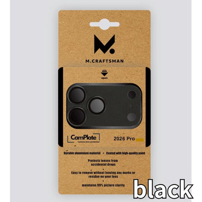 （予約9月下旬発売）【direct！choice】M.Craftsman CamPlate カメラレンズプロテクター iPhone18Pro iPhone18ProMax 高品質アルミ 9H硬度 貼付け簡単 エムクラフトマン カムプレート 対応 アルミ合金製 レンズ保護カバー 9H 耐衝撃 耐傷 気泡防止 画質そのまま 高級感 デザイン カメラ保護