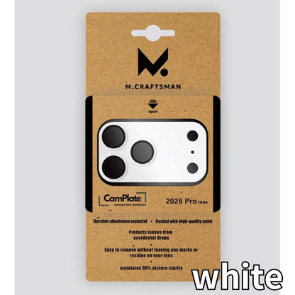 （予約9月下旬発売）【direct！choice】M.Craftsman CamPlate カメラレンズプロテクター iPhone18Pro iPhone18ProMax 高品質アルミ 9H硬度 貼付け簡単 エムクラフトマン カムプレート 対応 アルミ合金製 レンズ保護カバー 9H 耐衝撃 耐傷 気泡防止 画質そのまま 高級感 デザイン カメラ保護