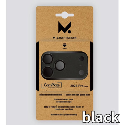 （予約9月下旬発売）【direct！choice】M.Craftsman CamPlate カメラレンズプロテクター iPhone18Pro iPhone18ProMax 高品質アルミ 9H硬度 貼付け簡単 エムクラフトマン カムプレート 対応 アルミ合金製 レンズ保護カバー 9H 耐衝撃 耐傷 気泡防止 画質そのまま 高級感 デザイン カメラ保護