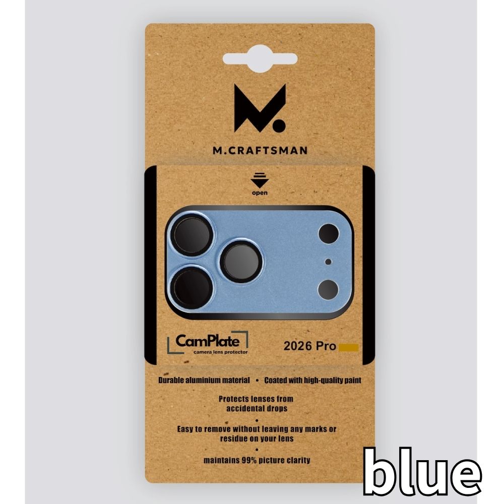 （予約9月下旬発売）【direct！choice】M.Craftsman CamPlate カメラレンズプロテクター iPhone18Pro iPhone18ProMax 高品質アルミ 9H硬度 貼付け簡単 エムクラフトマン カムプレート 対応 アルミ合金製 レンズ保護カバー 9H 耐衝撃 耐傷 気泡防止 画質そのまま 高級感 デザイン カメラ保護