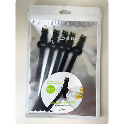 BONE 5本１セット ケーブルキーパー アヒル ネコ ダック 袋止めバンド シリコン 結束バンド かわいい バンド ケーブルマネージメント ケーブルクリップ 多機能 結束バンド コード まとめる オフィス キッチン 机 収納 整理 配線整理 デスク周り 便利グッズ