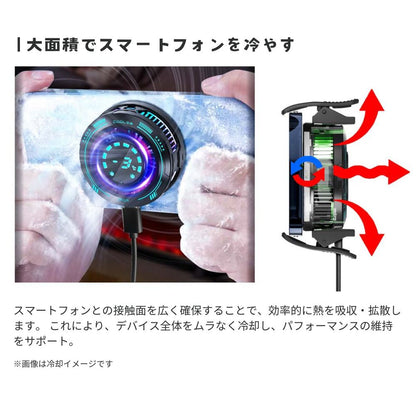 エアリア MagSafe対応 冷却戦士 ペルチェ素子 広範囲でスマホを冷却 マグセーフ PELTIER ICE GADIATOR マグネット吸着 スマホ冷却 スマホクーラー ホールド式 LED表示で冷却を実感 温度表示 半導体冷却 熱落ち ラグ防止 簡単取付 丸型 MS-COOLG3