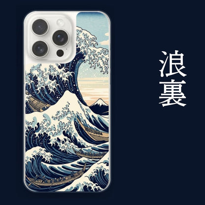 スマホ背面柄シール 和柄デザイン 機種専用 日本柄 スマートフォン着せ替えシール 背面保護 Galaxy