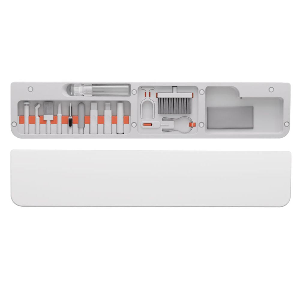 エアリア パムクリ パームレストに収まる デジモノ掃除 15ツール収納 クリーニングキット 収納式スマホスタンド リストレスト ハンドレスト 手首クッション 手首サポート リストパッドホワイト ブラック MS-PACL