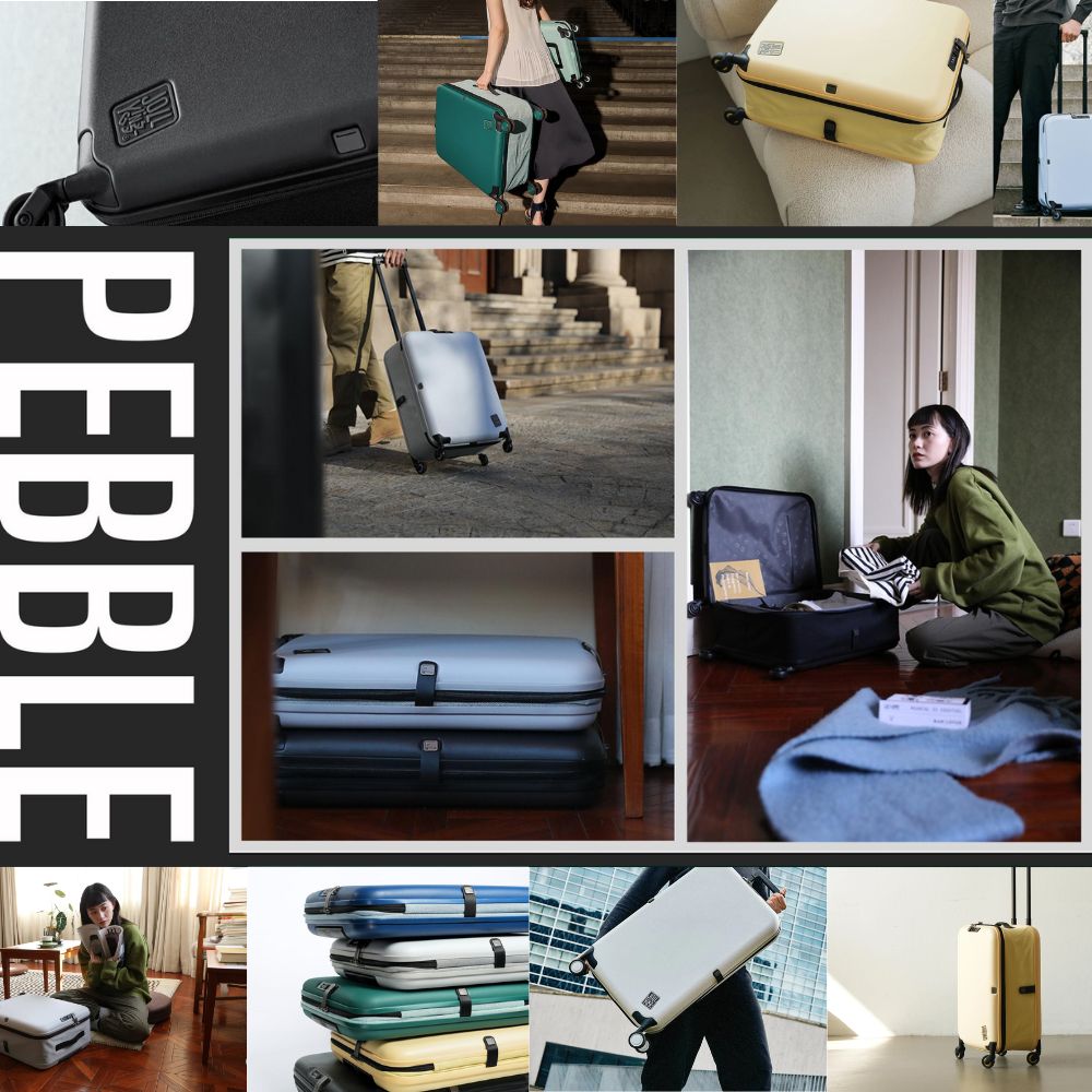 JOLLYING ジョーイング Pebble ぺブル スーツケース キャリーケース キャリーバッグ TSAロック くすみ 収納 畳める コンパクト 海外 国内 旅行  かわいい おしゃれ 女子旅 レディース キャスター 1泊 2泊 3泊 ビジネス 出張 研修 短期 卒業旅行 修学旅行 ホカンス 軽量