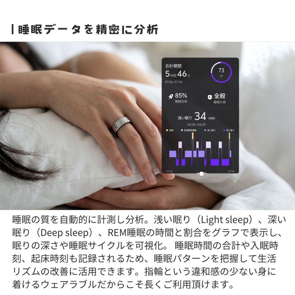 10月下旬発売【計測キット＋申込はがき】 エアリア スマートリング シンプル＆スリム 指輪型 歩数 睡眠 心拍数 血中酸素 ストレス 体表温度 消費カロリー 睡眠管理 健康管理 アプリ連携 ウェアラブル 運動計測 生活防水 睡眠 健康管理 (非医療機器) ガジェット 新しい おしゃれ かわいい ARR-R02S