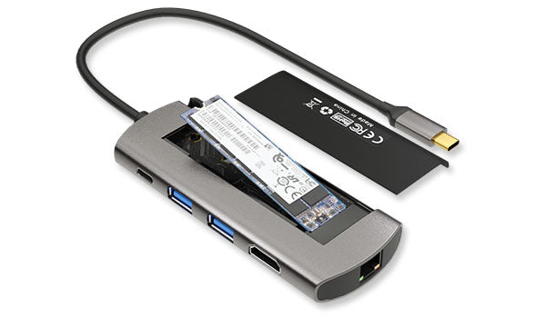 AREA TypeC接続 多機能マルチアダプタ 5in1 GigaBit LAN USB3.0×2