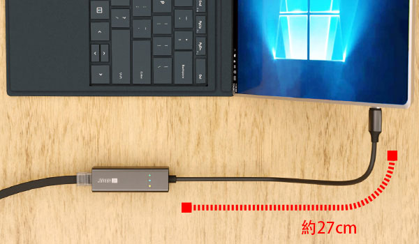 エアリア 有線LANアダプター 2.5ギガビット Type-C接続モデル Bakusoku Jonson Jr.  LEDインジゲーター搭載 SD-C25L-A