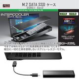 AREA M.2 SATA SSD 外付けケース USB3.1 Gen2 冷却ヒートシンク一体型 SATA B Key / SATA B&M Key用 SD-M2SA