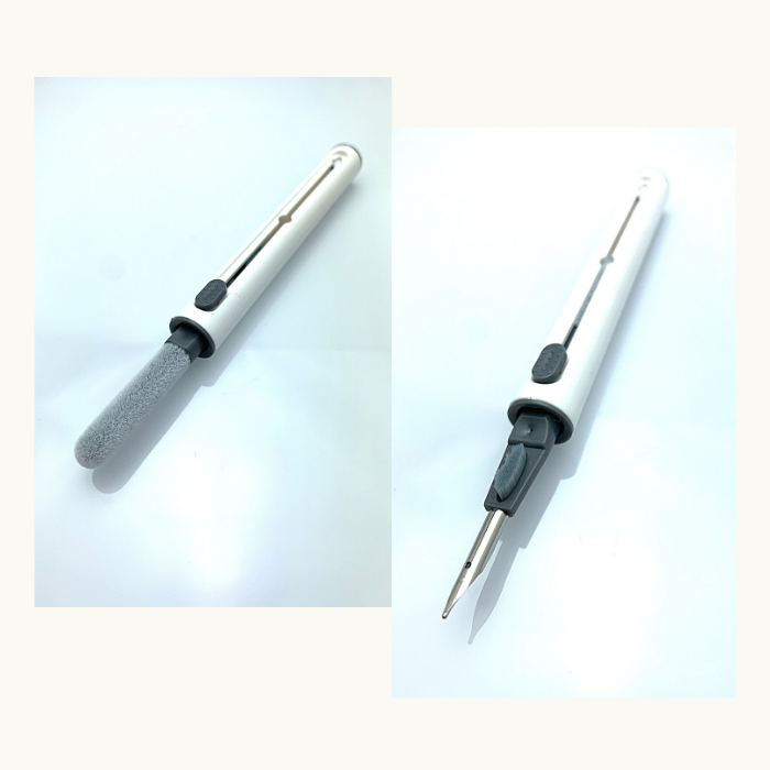 ミニクリ 3in1 マルチクリーナー イヤホンの掃除やAirpodsなどワイヤレス充電器の掃除に最適 ペン型 スティック 小型 ポータブル 多機能 ダスト ブラシ ホコリ　細かい 清潔 汚れ お手入れ 隙間 イヤホン AirpodsPro