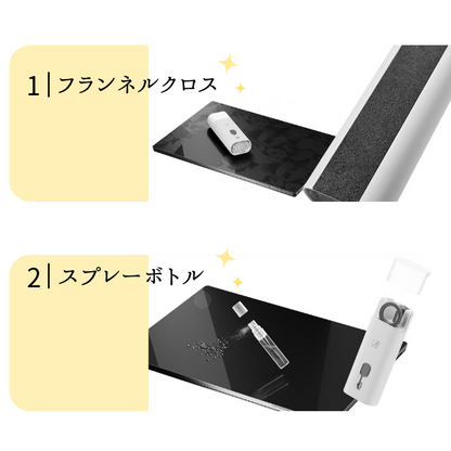 エアリア 7wayクリーニングキット  ナナクリ 7in1 デジモノ掃除に便利な７つ道具を１つに クリーニングクロス 付属