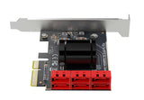 AREA SATA3×6ポート 増設 PCI Express×4ボード 増設ボード 拡張ボード 大型ヒートシンク搭載 ブートドライブ対応 ロープロファイル対応 SD-PE4SA-6L