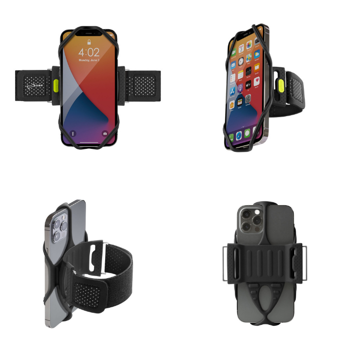 RunTie2 with Pocket ランニング スマホ アームバンド タッチ操作OK 指紋認証  洗える 清潔軽量 通気性抜群 簡単着脱 調節可 マルチ スマートフォン用 4.7~7.2インチ対応 鍵 カード収納 ウォーキング マラソン スポーツ Bonecollection