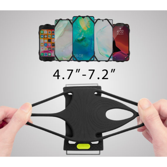 RunTie2 with Pocket ランニング スマホ アームバンド タッチ操作OK 指紋認証  洗える 清潔軽量 通気性抜群 簡単着脱 調節可 マルチ スマートフォン用 4.7~7.2インチ対応 鍵 カード収納 ウォーキング マラソン スポーツ Bonecollection