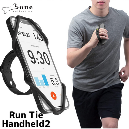 BONE Run Tie Handheld2 4.7~7.2インチ対応 ランニング ウォーキング スマホホルダー リストバンド 手首で使用可能 タッチ操作 指紋認証 洗える 軽量 簡単着脱 通気性 iPhone 13 マルチ ハンドヘルド Bonecollection