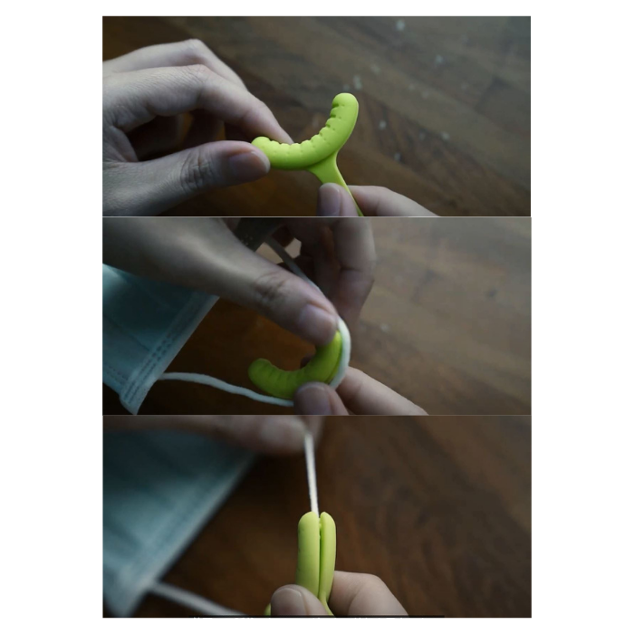 【訳あり/アウトレット】BONE Mask Tie マスクタイ マスク時の耳への圧迫を軽減 オールシリコン 優しい 水洗いOK 清潔 ブラック マスクで耳が痛くならないグッズ マスクバンド イヤーガード イヤーフック マスクBonecollection LF21056BK