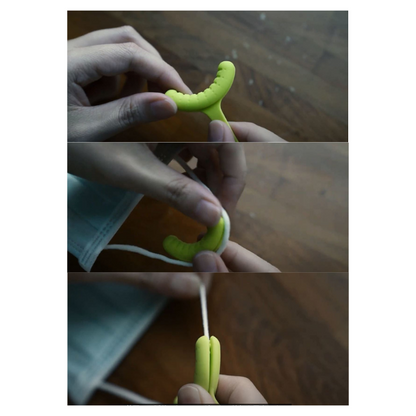 【訳あり/アウトレット】BONE Mask Tie マスクタイ マスク時の耳への圧迫を軽減 オールシリコン 優しい 水洗いOK 清潔 ブラック マスクで耳が痛くならないグッズ マスクバンド イヤーガード イヤーフック マスクBonecollection LF21056BK