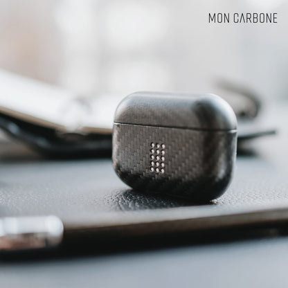 旧機種対象！棚卸SALE！【訳あり/新品】monCarbone AirPoksPro ケース DuPont™ケブラー®を使用　本物のカーボンケース　マットorグロス　ワイヤレス充電対応　薄さ0.6mmで軽い モンカーボン