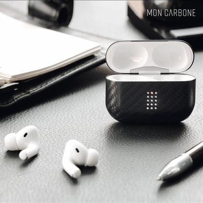 旧機種対象！棚卸SALE！【訳あり/新品】monCarbone AirPoksPro ケース DuPont™ケブラー®を使用　本物のカーボンケース　マットorグロス　ワイヤレス充電対応　薄さ0.6mmで軽い モンカーボン