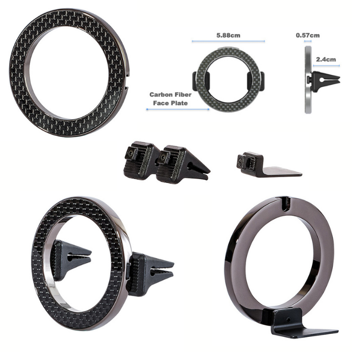 国内正規代理店 Moncarbone JustClickAir MagSafe対応 マグネット 吸着式 マウンター iPhone13 12 車載 エアコンフィン ダッシュボード 縦置き 横置き ワンタッチ ミリタリー カーボン 高級車 車載ホルダー monCarbone