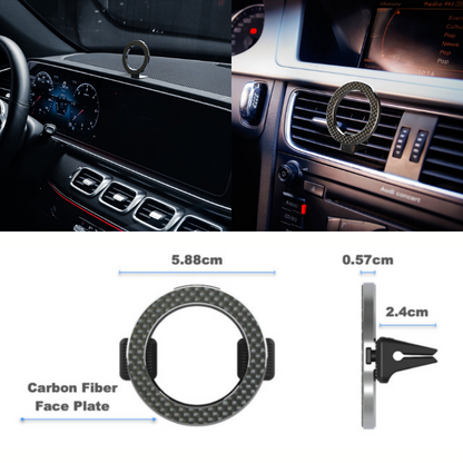 国内正規代理店 Moncarbone JustClickAir MagSafe対応 マグネット 吸着式 マウンター iPhone13 12 車載 エアコンフィン ダッシュボード 縦置き 横置き ワンタッチ ミリタリー カーボン 高級車 車載ホルダー monCarbone