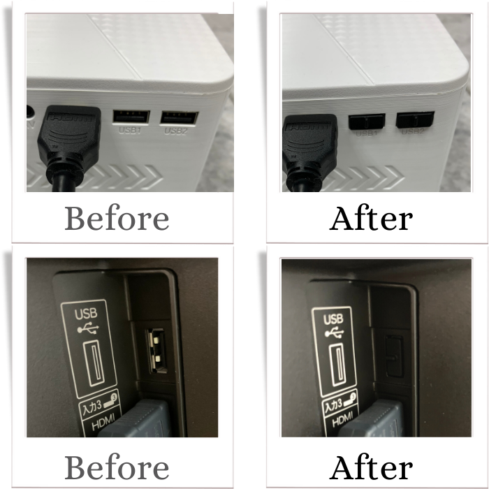 USBポート防塵キャップ 5個セット 防塵対策 ラバー製 つまみが付 ゲーム機 デスクトップ ノート パソコン エアリア＠サプライ品