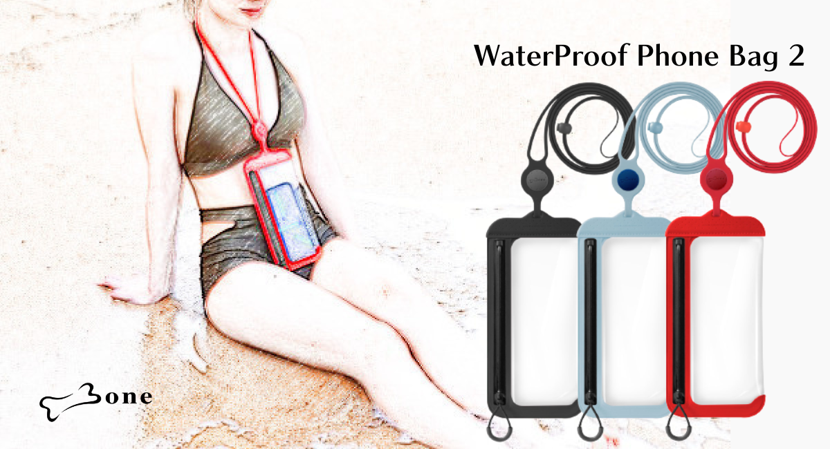 【訳あり/アウトレット】Bone サイドから大きく開く防水ファスナー採用の進化系防水バック【CrossBody WaterProof Phone Bag2】防水ケース IPX8取得 アンドロイド パスポート android iPhone