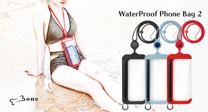 【訳あり/アウトレット】Bone サイドから大きく開く防水ファスナー採用の進化系防水バック【CrossBody WaterProof Phone Bag2】防水ケース IPX8取得 アンドロイド パスポート android iPhone