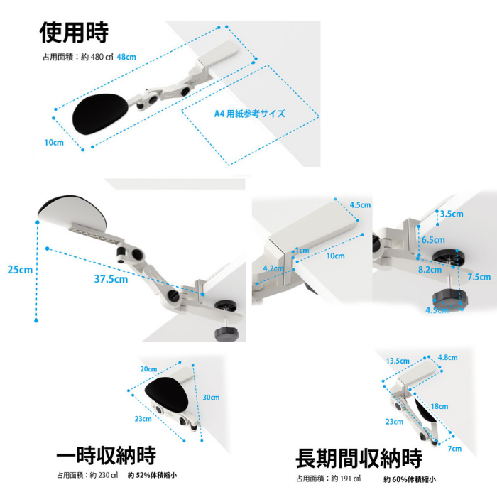 AREA デスクワークの救世主！アームレスト（リストレスト） AREA