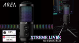 エアリア【 XTREME LIVER 】USB接続 単一指向性マイク コンデンサーマイク OBS Windows Mac PS5 PS4 対応パソコン 卓上 実況 配信 ライバー ハイレゾ マイクスタンド付属 SD-U2MIC-RGB