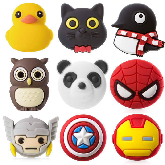 オプション品！ チャームボタン  BubbleTie PhoneTie CupTie マルチケース用  かわいい MARVEL スパイダーマン アイアンマン Bone Charm LF16201 Bonecollection