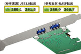 エアリア Kompressor EX POWER USB3.0 拡張 増設 ボード 外部電源接続必須モデル PCI-Express接続 USB3.0外部2ポート増設カード LowProfile対応 SD-PEU3R-2L