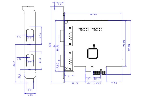 拡張シリアルボード(4ポート) 2S-LPPCIE2 | 2S-LPPCIE2 | 玄人志向 ASIX社製 AX99100搭載