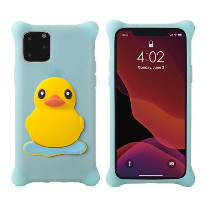 【訳あり/アウトレット】iPhone11 Pro ケース 5.8inch シリコンケース 衝撃吸収 エアバブル スマホリング ケーブルホルダー デカキャラクター Phone Bubble Figure PH19081 Bonecollection