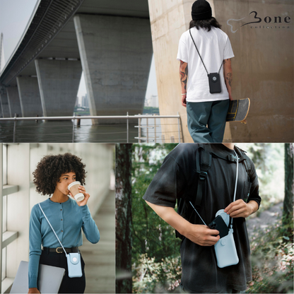 【数量限定プレゼント付】BONE Phone Bag スマホポーチ  一体成型のシリコン製 マグネット式 多機種対応　Bonecollection バッグ 散歩 かわいい おしゃれ 手ぶら