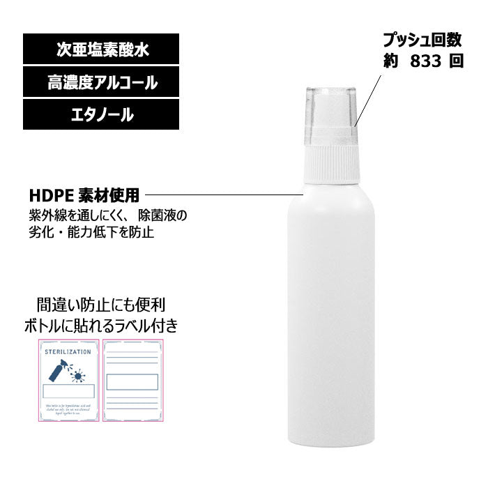 超激安格安HDPE製　スプレーボトル　１L　150本　1箱 次亜塩素酸水・アルコール対応 コップ・グラス・酒器