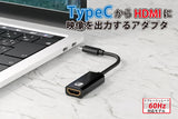 エアリア TypeC - HDMI 映像出力アダプター 60Hz対応モデル スマホ PC Mac ノートパソコン 4K フルHD テレワーク ゲーム 会議 Displayport Altnate Mode（オルタネートモード） SD-DPAH6(B)